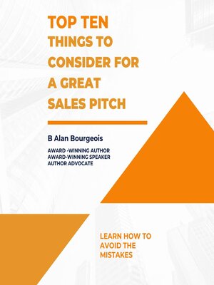 cover image of Top Ten Things to Consider for a Great Sales Pitch